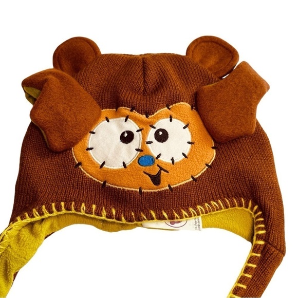 Flipeez Brown Blue Lime Green Monkey Action Hat Kids Unisex OS - Picture 2 of 10